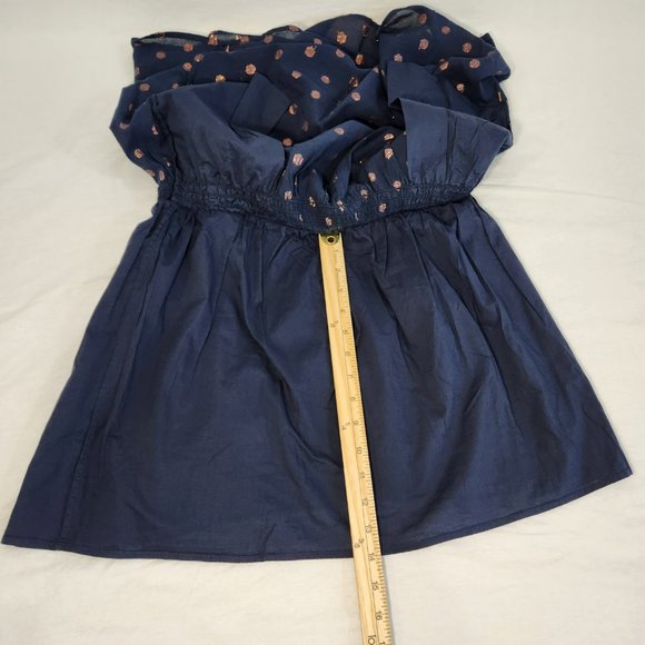 J.CREW Navy Blue Elastic Waist Pull On Skirt Size S Style L9747 97% Cotton NEW! - Picture 15 of 16